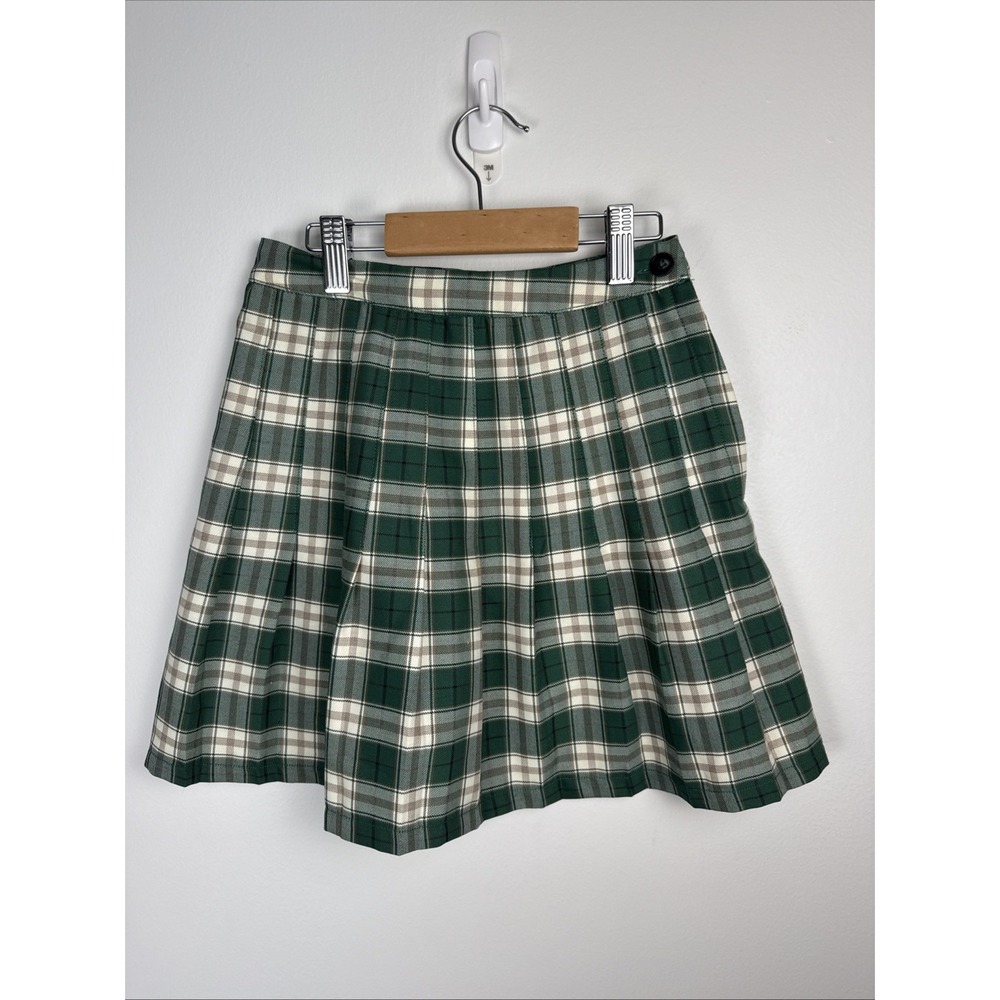 Urban Outfitters Green plaid Pleated Mini Skirt Womens XS Pickleball Golf Tennis